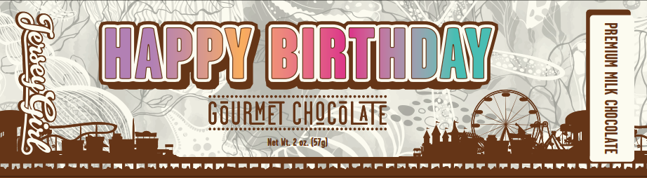Happy Birthday * Premium Milk Chocolate Bar - 2 oz