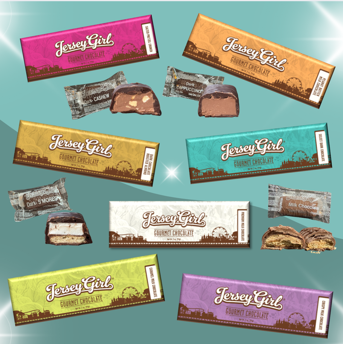 Box Set - Jersey Girl Full-Line - 33 Count – Jersey Girl Chocolate Box Set - Jersey Girl Full-Line - 33 Count – Jersey Girl Chocolate