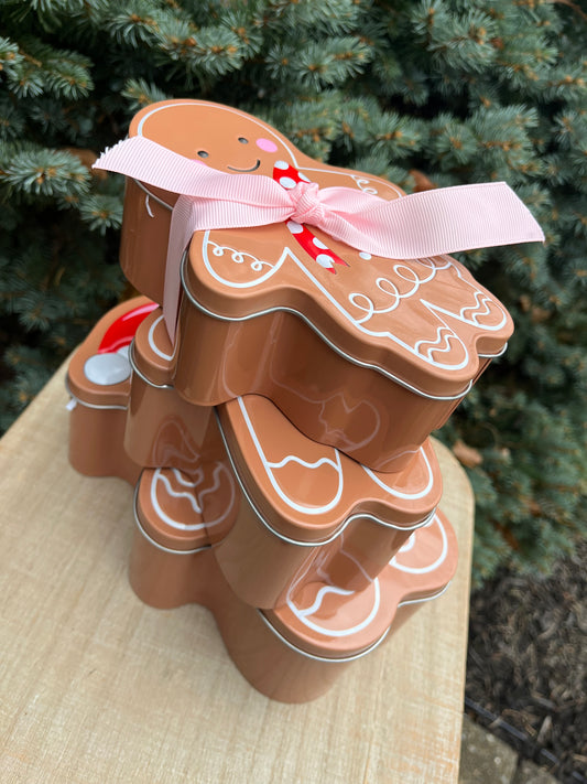 Large Gingerbread Five Bar Tin